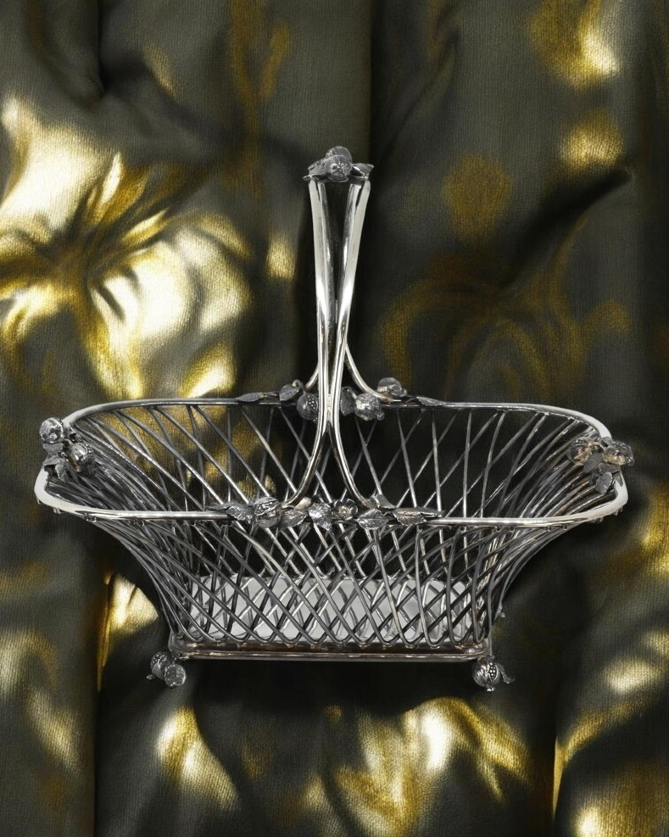 Cestino Per il Pane In Argento Sterling - Italia XX Secolo